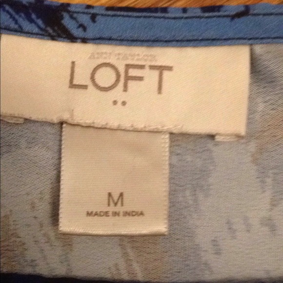 Beautiful Loft black and blues top - Picture 3 of 4